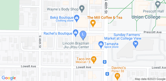 Map to Lincoln Brazilian Jiu-Jitsu Center 